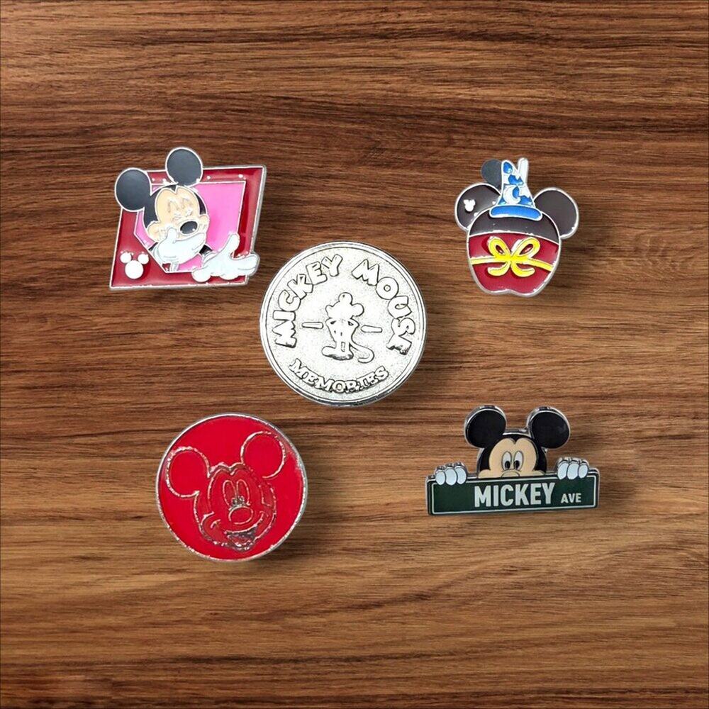 5 Mickey Mouse Disney Parks Trading Pins, Plus 2 Bonus Pins